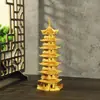 Pagode de Sete Andares Estilo Antigo Modelo Arquitetônico Enfeites Aquário Tanque de Água e Terra Rochedo Paisagismo de Mesa Decoração Enfeite Modelo