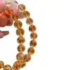 [Qiao en] pulsera de cristal natural grande de oro para hombre pulsera de joyería DIY al por mayor personalidad nicho cristal torre amarilla de cristal