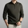 Suéter grueso cálido para hombre con cremallera, 48 puntos, doble hebra, calibre 16, con lana y seda. Nuevo artículo Otoño/Invierno 2026