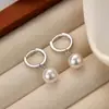 Brincos de Pérola Imitação para Mulheres, Modernos, Luxo Leve, de Alta Qualidade, Brincos de Zircônia Cravejados com Diamantes, Fashionáveis e Versáteis, Brincos Criativos em Argola