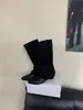 Botas Largas de Cordones Puntiagudas de Ante con Retazos Estilo Coreano para Mujer 2026 Otoño/Invierno Nuevas Llegadas Alargadoras Adelgazantes Botas de Moda Merlot