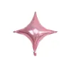 Globo de aluminio de 10 pulgadas con forma de estrella de cinco puntas y cuatro esquinas para decoración de bodas, fiestas de cumpleaños y San Valentín.