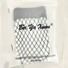 Conjunto de 4 pares de meias arrastão acima do joelho com punhos canelados, meias longas de rede sexy, conjunto de meias arrastão sedutoras europeias e americanas transfronteiriças
