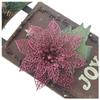 Decoración floral navideña 15cm diseño de escena festiva ratán árbol de Navidad colgante suave artesanía polvo dorado comercio exterior