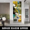 Pintura Decorativa Engrosada para Sala de Estar Fondo de Sofá Papel Tapiz Autoadhesivo Lujo Ligero Fu Lu Shuang Quan Shi Lai Yun Zhuan Pegatina de Pared Mural