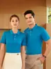 Camisa Polo naranja de manga corta de verano camiseta de trabajo personalizada camiseta promocional para eventos ropa para fiesta de team building con impresión de logo