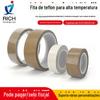 Em stock Fita de alta temperatura Teflon preta resistente ao desgaste fita antiestática de alta temperatura Máquina de vedação resistente ao calor Fita de teflon