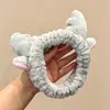 Diadema divertida estilo coreano de dibujos animados para mujer, con diseño de peluche, perfecta para usar al aplicar mascarillas faciales o lavarse la cara, y también adecuada para crear un peinado de coleta alta.
