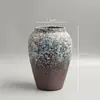 Jarrón de Cerámica Retro, Adornos Retro Estilo Chino de Lujo Ligero, Jarrón para Arreglo de Flores de Sala de Estar, Tarro de Cerámica Hidropónica para Flores Secas
