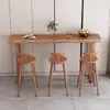 Apartamento Pequeno Nórdico Divisória de Casa Mesa de Entrada e Banqueta Mesa de Bar Longa Dobrável para Lazer Mesa de Chá de Leite Montada na Parede