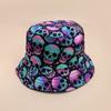 Nova tendência chapéu de pescador hip hop retrô masculino e feminino dupla face ao ar livre disco proteção solar grafite chapéu bucket atacado