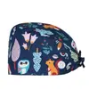 Gorro Quirúrgico Estampado de Algodón Europeo y Americano, Gorro Baotou para Cabello Largo, Gorro de Enfermera, Gorro de Doctor, Gorro de Postparto, Gorro Antipolvo Dental