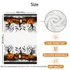 Toalha Estampada de Halloween Amazon Padrão de Abóbora de Terror Toalha Quadrada Absorvente Atmosfera de Festival Fantasma Toalha de Mão Durável