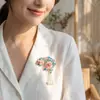 Broche de Flor de Peonía Guofeng para Mujer de Gama Alta Exquisito Estilo Antiguo Primavera y Verano Cheongsam Abrigo Chino Corsage Pin de Abrigo Accesorios