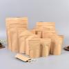 Vendas diretas da fábrica Fundo plano de papel pardo Aluminizado Universal Ziplock Saco selado Saco de alimentos Saco de embalagem de chá