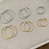 Pendientes de aro grandes, modernos y únicos, estilo francés, con pasador de plata S925, pasador de plata, de alta gama, versátiles para el uso diario