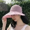 Sombrero de sol de verano protección solar ala grande todo partido paja enrollable plegable sombrero de sol femenino transpirable venta al por mayor parte superior abierta sombrero fresco