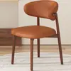 Silla Multifuncional de Negociación para Hotel Nórdico Silla con Respaldo Suave de Lujo Ligero de PVC Silla de Comedor para el Hogar Silla de Comedor de Imitación Madera