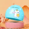 Gorro de Natación Impermeable de Silicona para Niños, Lindo y Profesional para Niños y Niñas, Gorro de Natación Cómodo y que no Aprieta, Gorro con Protección para los Oídos para Bebés con Cabello Largo