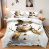 Temu Conjunto de Cama de Natal de Três Peças Série Papai Noel 3 Decoração de Quarto Conjunto de Cama de Três Peças Pode Ser Enviado Jit