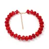 Collar de Perlas de Color Macarrón con Personalidad a la Moda Estilo Ins Atmósfera de Vacaciones de Primavera Verano Accesorio de Cuello para Mujer