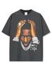 Camiseta de manga corta con estampado de Young Dolph estadounidense transfronterizo, suéter holgado con capucha y cuello redondo de manga larga lavada para hombre, venta al por mayor