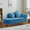 Sofá-cama chaise lounge pequeno de couro de cordeiro cor creme para apartamento sofá mini para quarto de casa cadeira de sofá madeira