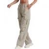 Calça de trabalho feminina outono estilo americano mais vendida internacionalmente, nova, cintura alta, caimento fluido, secagem rápida, calça esportiva casual de perna larga