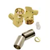 Conector de crimpado de codo macho SMA RF de cobre puro de alta calidad SMA-C-Jw-3 Conectado a cable Rg58 Lmr195