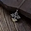 Cadena de Cuentas Espada Vajra de Plata S925 Artesanía de Personalidad Retro Accesorios de Colgante Vajra Cruzado Mazo Vajra Venta al por Mayor
