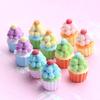 Nuevo llavero con pegatina para refrigerador de cupcakes de resina con comida grande, accesorios de bricolaje, mini adornos de cocina