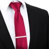 Corbata de Negocios a Rayas para Hombre Formal Profesional Roja Azul Atada a Mano Imitación Seda 7.5cm Stock Listo de Fábrica