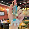 Chaveiro de Argila Novo Modelo Transfronteiriço com Strass e Contas de Cristal de Elefante Realista, Exquisite Pequeno Acessório para Meninas, Pingente de Bolsa