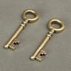 Chave de latão Pingente pequeno criativo Porta antiga chave Metal Artesanato Cobre Puro Casal Acessórios Pequenos Bronze Presente