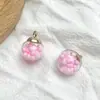 Burbuja de Sirena Bola de Burbujas Colorida Colgante de Vidrio Arcoíris Espuma Transparente Colgante Encanto Arete Colgante Accesorios DIY