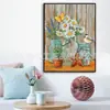 Suprimento transfronteiriço da Amazon pintura de diamante 5D vaso de flores DIY pintura decorativa de diamante completo fábrica de ponto cruz atacado