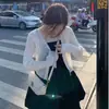 Cárdigan Protector Solar para Mujer en Verano, Prenda Exterior Delgada con Falda de Tirantes, Blusa Chal, Chaqueta Corta, Camisa de Punto de Seda Helada para Aire Acondicionado