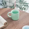 Yuerui Celadon Pote com Alça Grande Conjunto Completo com Infusor de Chá Restaurante Conjunto de Chá para Restaurante Presente Pequeno para Negócios Copo de Água de Cerâmica