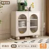 Aparador de Madera Práctico Gabinete de Almacenamiento de Pared Integrado Sala de Estar Hogar Gabinete de Té Gabinete de Cocina Gabinete de Almacenamiento para Apartamento Pequeño