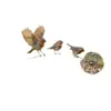 Grandes Cantidades de Pájaros y Adornos Florales de Hierro Metálico Listos para Usar para Decoración de Patios Exteriores y Jardines Petirrojo Jardín Sta