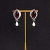 Conjunto de Collar y Pendientes de Perla y Circonita Estilo Lujo Ligero Brillante y Elegante para Mujer, Conjunto de Joyería de Moda para el Día a Día