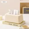 Caixa de lenços em formato V de luxo para uso doméstico, caixa de lenços de mesa para hotel de luxo, caixa de armazenamento de lenços durável e atraente atacado