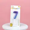 Velas digitales transfronterizas con colores degradados del 0 al 9, disponibles para decoración creativa de pasteles de cumpleaños para fiestas románticas en estilo ins