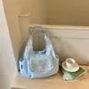 Bolsa de Lona de Gran Capacidad Shuai Mi Home para Mujer, Bolso de Lunares, Estilo Coreano Fresco y Sencillo, Bolso de Hombro para Estudiantes, Viajes Diarios, Bolso Tote