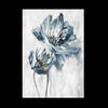 Pintura a Óleo de Flores Azuis e Borboletas de Luxo Leve Pintura Decorativa Atmosférica para Entrada Sala de Estar Piso Luxo Leve Americano Amazon Atacado