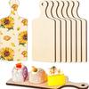 Amazon Tabla de Cortar de Madera Cocina Tabla Pequeña para Picar con Asa Pala de Madera Decoración de Verduras DIY Pieza de Tabla de Madera Madera