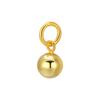 Colgante de Bola Brillante Simple Accesorios de Joyería DIY Plata Esterlina S925 Pulsera de Perlas con Cuentas Aretes Bola de Gota Ovalada