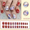 Exportación europea y americana, arte de uñas único y elegante para el uso diario, longitud media, fábrica original, disponible al por mayor, productos terminados