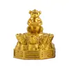 Adorno de Cerdo Zodiacal de Latón con Monedas y Símbolo Bagua, Decoración de Cerdo de Latón para Escritorio de Recepción de Oficina