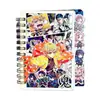 Caderno espiral Demon Slayer 100K divisórias hot stamping flip lateral diário estudantil planner marcador de página livro